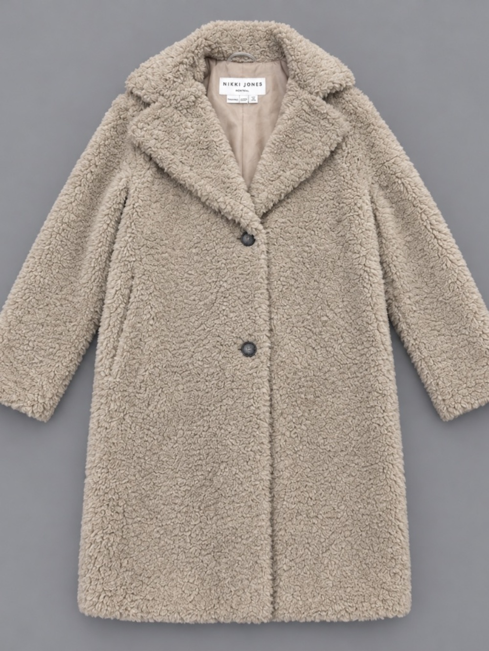 Nikki Jones Teddy Sherpa Coat – XS